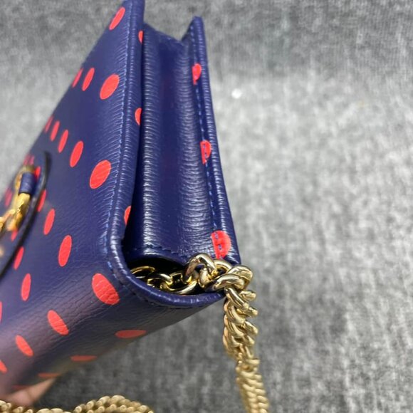 100% Authentic GUCCI Horsebit 1955 Chain Wallet Leather Shoulder Bag - Picture 4 of 13